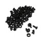 Tornillo y Tuerca M6 para Rack 50 parejas color Negro